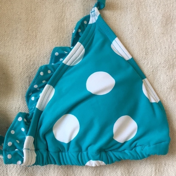 CocoRave Polka dot Ruffle triangle string bikini - Picture 2 of 5